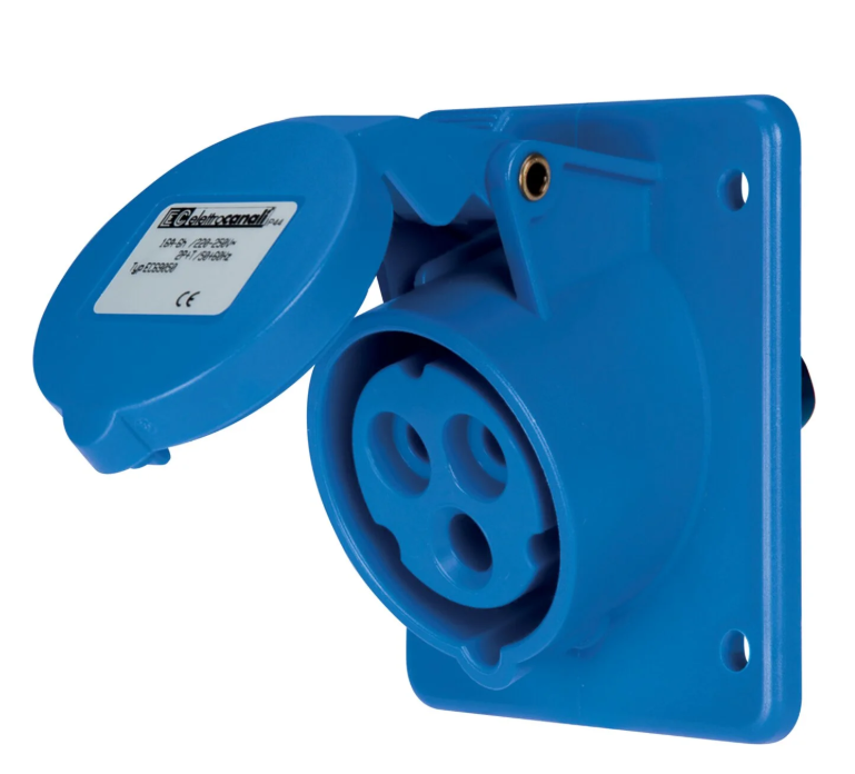 EC69050 PRESA DA INCASSO INCLINATA 220V 16A 2P+T IP44