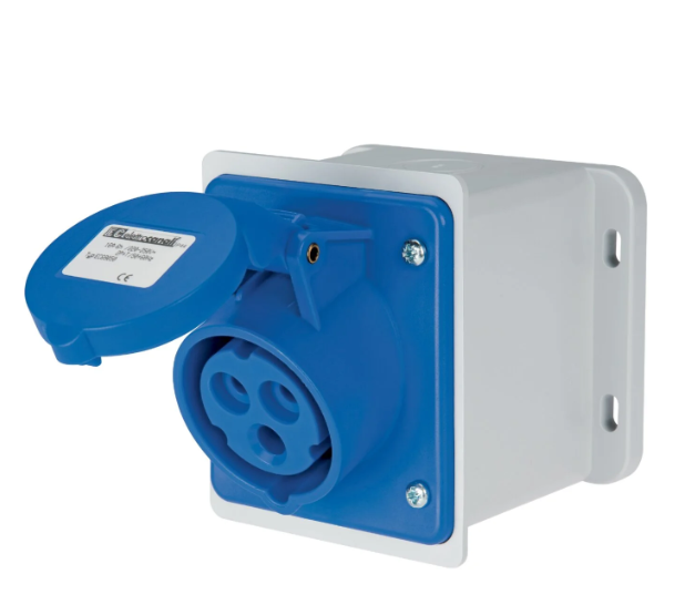 EC690501D PRESA DA PARETE DIRITTA 220V 16A 2P+T IP44