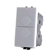 JOY 522B Doppio Pulsante (10A-250V) Bianco Compatibile Bticino Matix