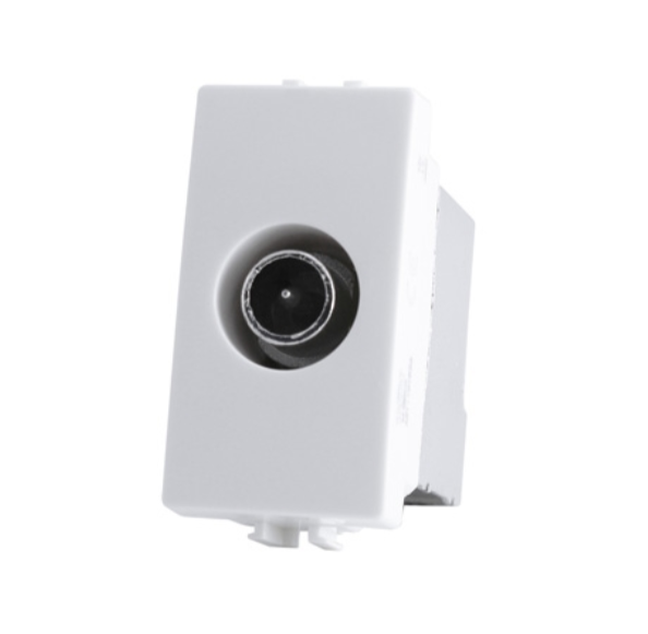 JOY 526B Presa Tv Derivata Bianco Compatibile Bticino Matix