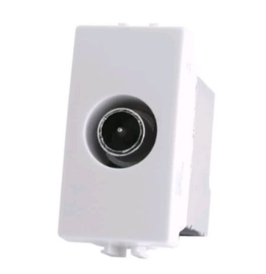 JOY 534B Presa Tv Passante Bianco Compatibile Bticino Matix