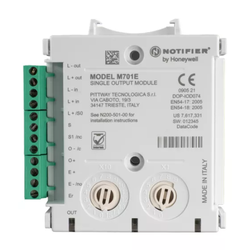 NOTIFIER M701E Modulo di uscita utilizzabile con centrali analogiche indirizzate