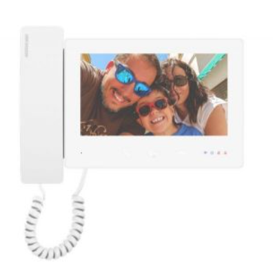 Videocitofono HD a 2 fili DS-KH7300EY-THE2/White Display a colori 7 pollici con Cornetta
