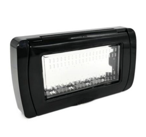 JOY S5003N S5004N Placca Idrobox IP55 nero Compatibile con BTicino MATIX
