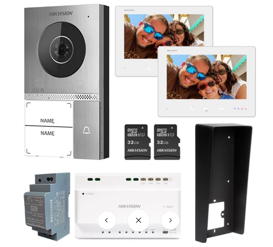 Box Bifamiliare DS-KIS705EY/2Monitors Kit video 2 fili HD bifamiliare 2 monitor