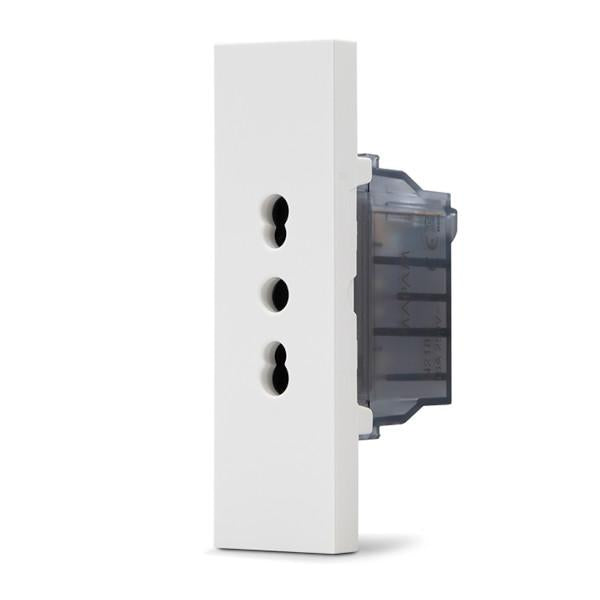 ZEN N218B / N218N Presa bivalente 10/16A 1 modulo BIANCO / NERO