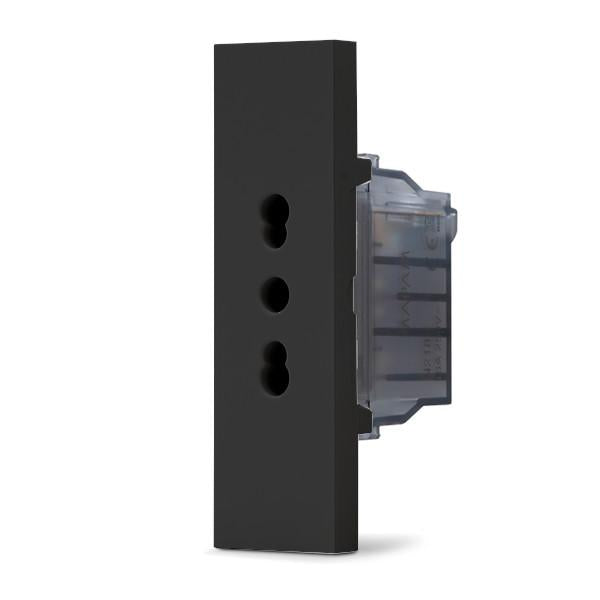 ZEN N218B / N218N Presa bivalente 10/16A 1 modulo BIANCO / NERO