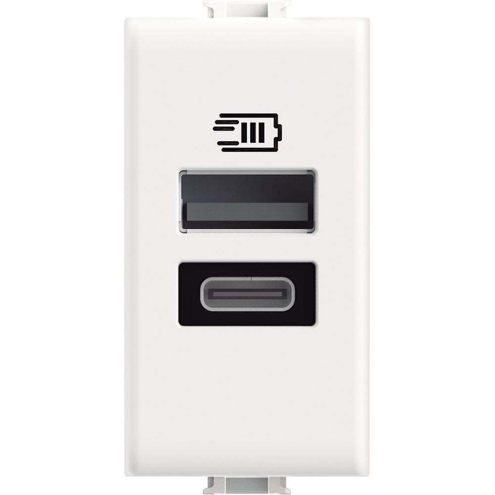 MATIX - Caricatore USB tipo A+C 1m bianco