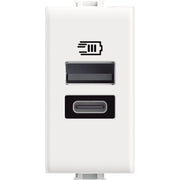 MATIX - Caricatore USB tipo A+C 1m bianco