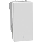 MatixGO - pulsante 1P NO 10A 1m bianco